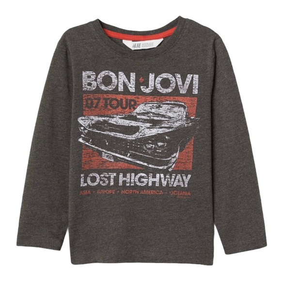 H&M | Long-Sleeved Bon Jovi Tee - Picture 1 of 7